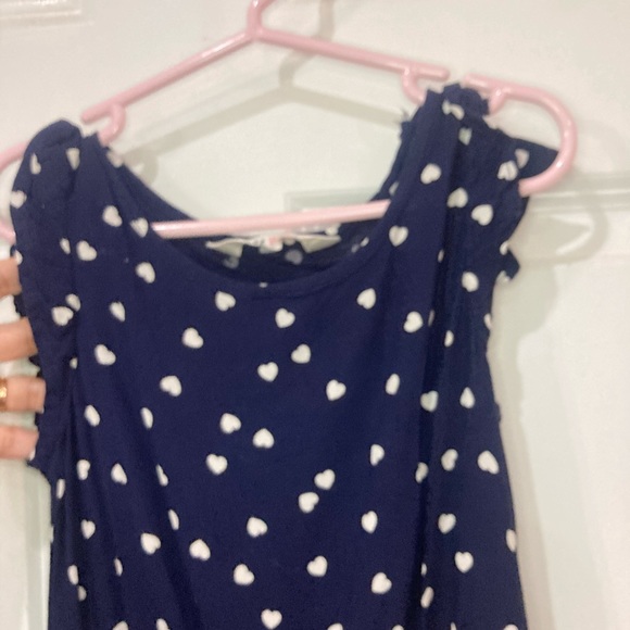 H&M’s girls navy and white heart jumper size 5/6. - Picture 3 of 6